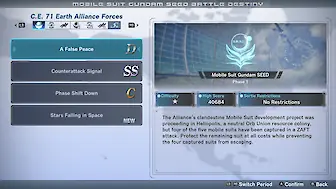 Screenshot vonMobile Suit Gundam SEED Battle Destiny Remastered
