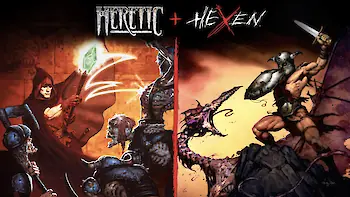 Titelbild von Heretic + Hexen (PC, PlayStation 4, PlayStation 5, Nintendo Switch, Nintendo Switch 2, Xbox One, Xbox Series X|S)