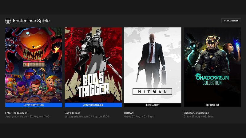 Enter the Gungeon und God's Trigger aktuell kostenlos bei Epic Games