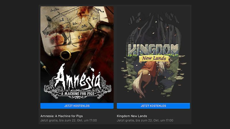 Amnesia: A Machine for Pigs und Kingdom New Lands sind noch bis 17 Uhr kostenlos im Epic Games Store