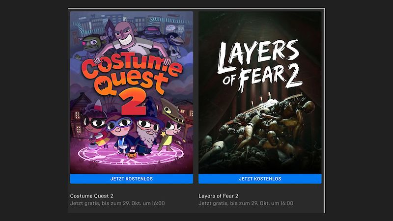Costume Quest 2 und Layers of Fear 2 noch bis 17 Uhr kostenlos im Epic Store