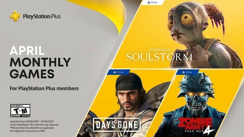 Days Gone, Oddworld: Soulstorm und Zombie Army 4 sind die PlayStation Plus Spiele im April