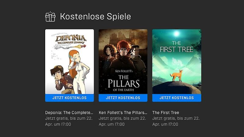 Aktuell gibt es fünf tolle Spiele kostenlos im Epic Games Store