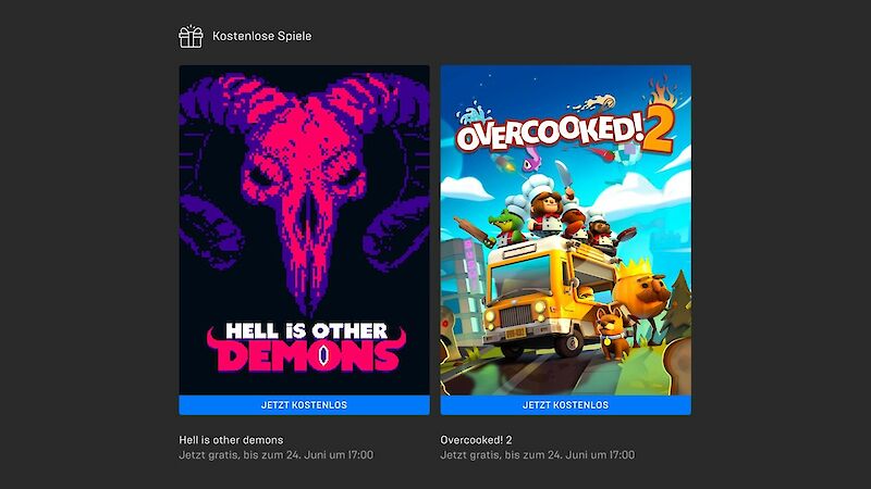 Overcooked! 2 und Hell is other Demons jetzt gratis im Epic Games Store