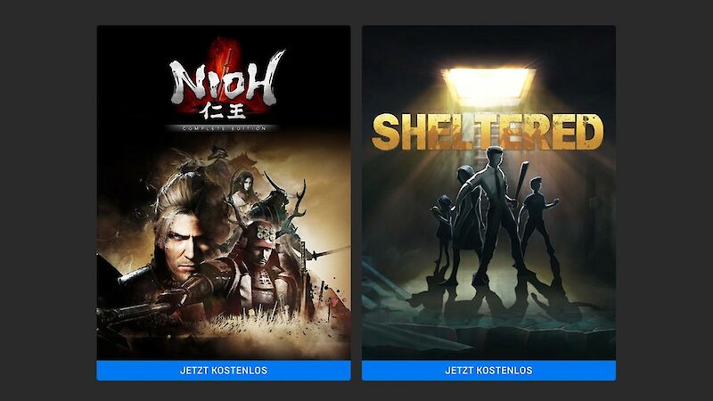 Nioh: Complete Edition und Sheltered gibt es kostenlos im Epic Games Store