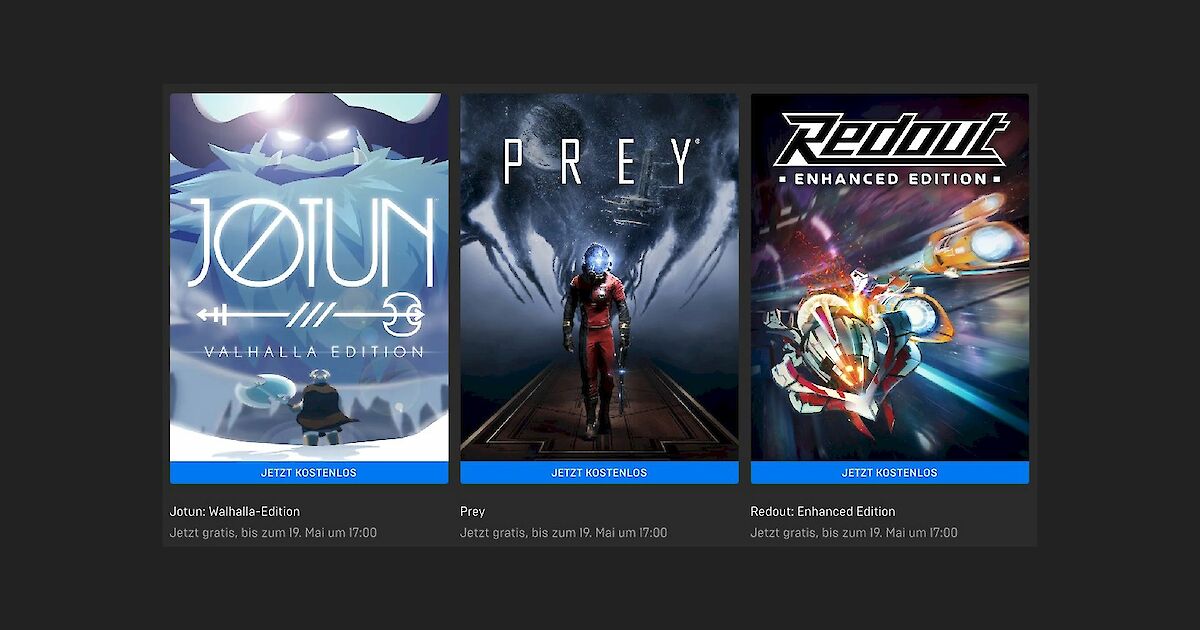 3 kostenlose Spiele im Epic Games Store