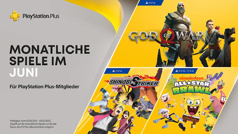 God of War, Naruto to Boruto: Shinobi Striker und Nickelodeon All-Star Brawl sind die PS Plus Spiele im Juni 2022