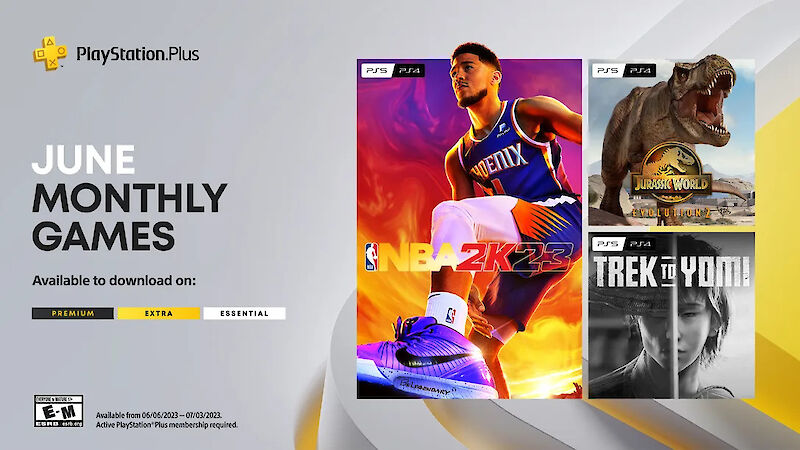 Bei PS Plus gibt es im Juni einen bunten Mix aus Basketball, Dinosauriern und Samurai