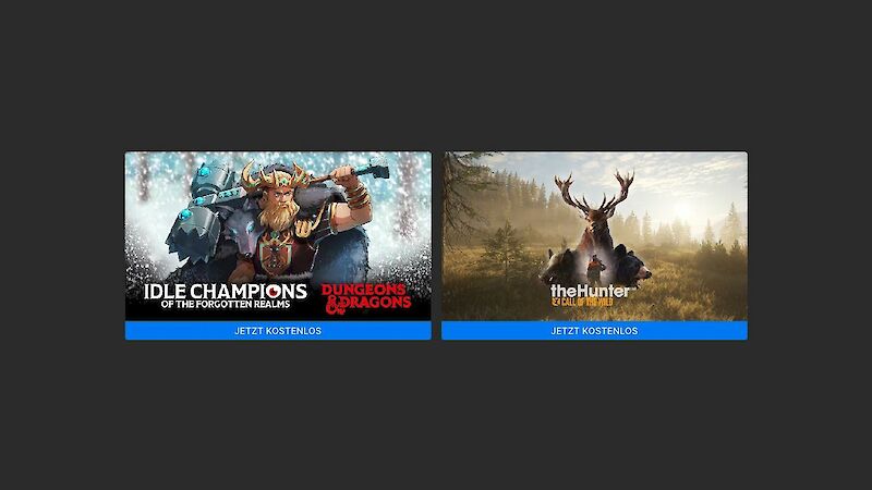 theHunter und Idle Champions of the Forgotten Realms kostenlos im Epic Games Store