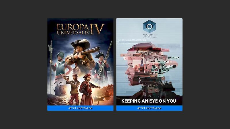 Europa Universalis 4 und Orwell: Keeping an Eye on You kostenlos im Epic Games Store